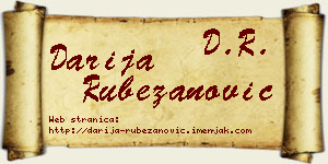 Darija Rubežanović vizit kartica